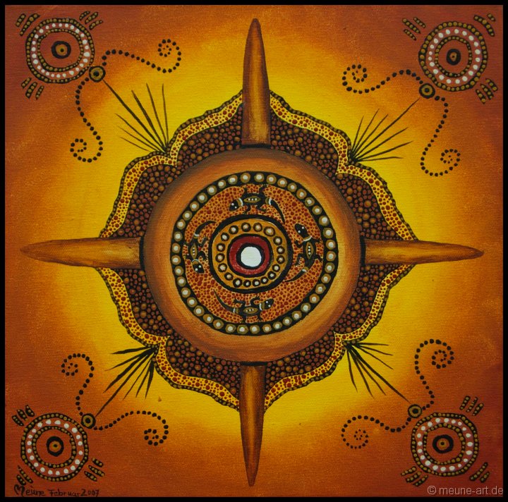 22 Echsentanz Acryl auf Leinwand;
30 x 30 cm